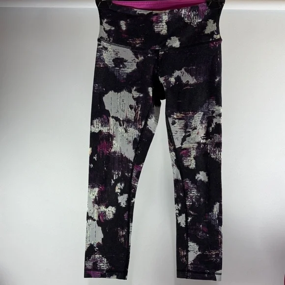 Lululemon Wunder Under Pant Leggings Kara Blossom Multi size 4 - Picture 10 of 11